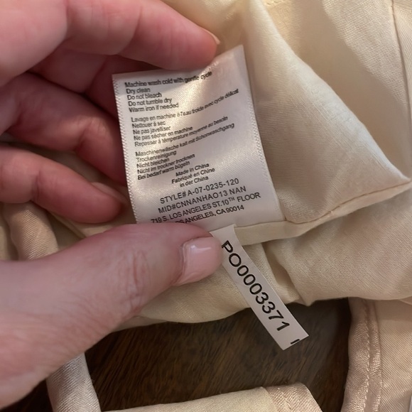 Anine Bing Cream Camisole Top with Delicate Straps - Picture 10 of 10